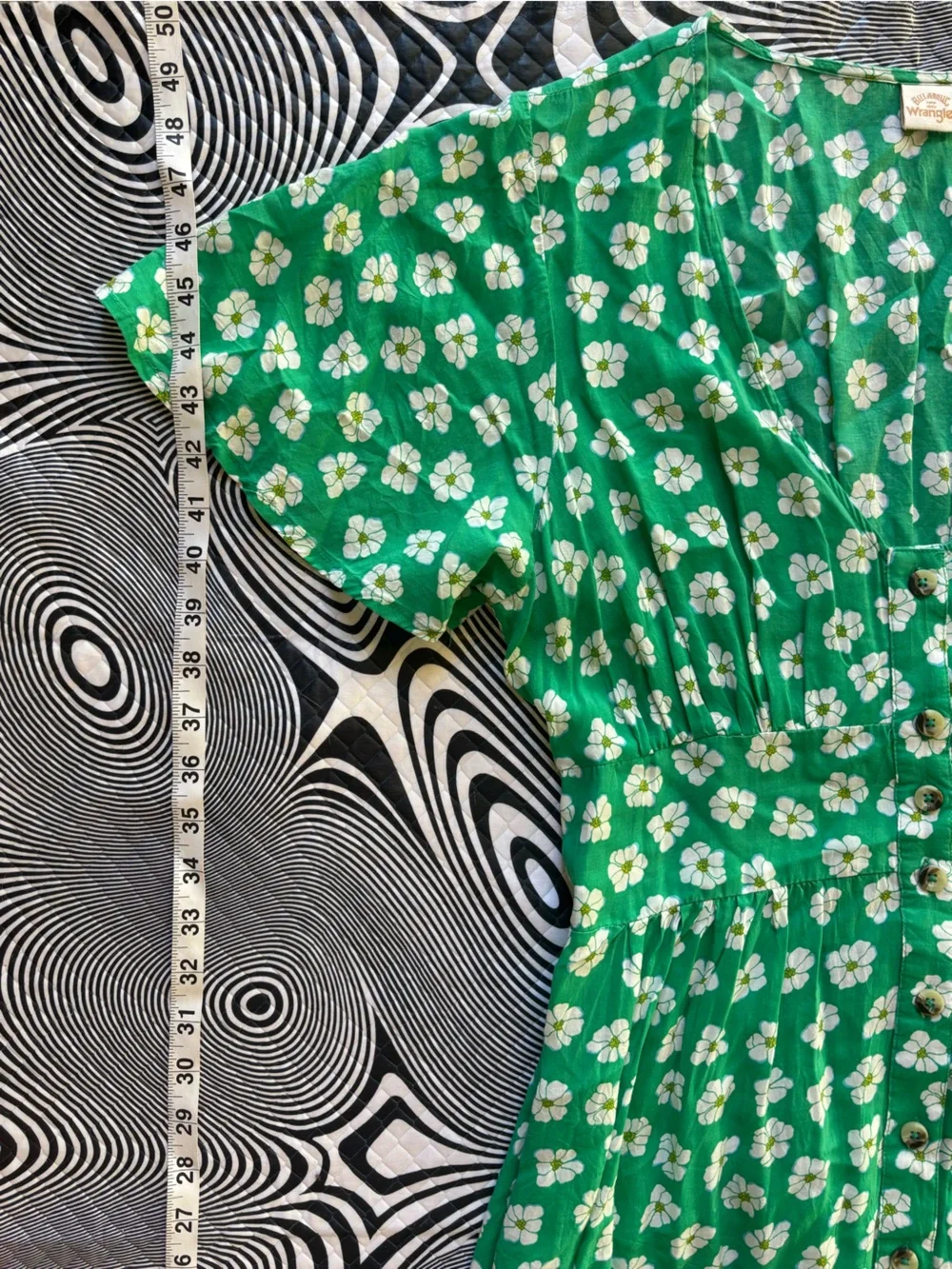 Billabong Green Floral Button-Front Maxi Dress - Picture 3 of 8